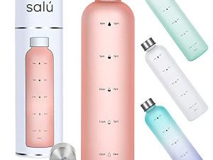 Salú 32 oz Water Bottle w/Time Marker