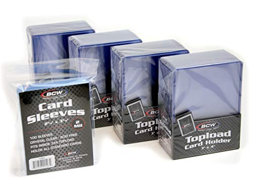 BCW 100-Count Card Toploaders and Card Sleeves BCW 100-Count Card Toploaders and Card Sleeves