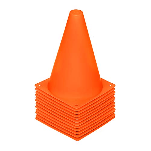 REEHUT 7.5“ Plastic Traffic Cones - 12 Pack Thick Soccer Training Cones for Outdoor Activity & Festive Events (Set of 12 or 24)- 4 Colors REEHUT 7.5“ Plastic Traffic Cones - 12 Pack Thick Soccer Training Cones for Outdoor Activity & Festive Events (Set of 12 or 24)- 4 Colors