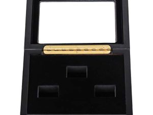 WISHDIAM Championship Ring Display Case Sports Ring Storage Box Wooden Black