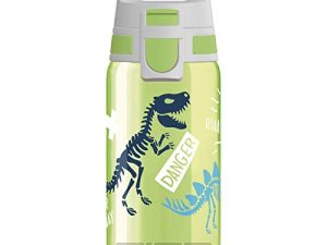 SIGG - Kids Water Bottle - Viva One Jurassica - Leak-Proof Lid - Dishwasher - Bpa Free - Sport and Bike - One Hand Children's Drink Bottle - 17 Oz