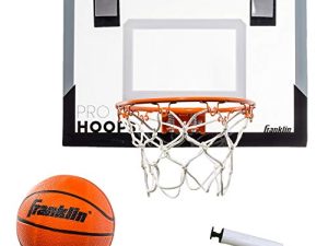 Franklin Sports Over The Door Basketball Hoop - Slam Dunk Approved - Shatter Resistant - Accessories Included