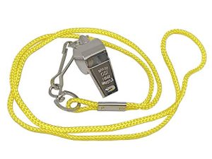 Cannon Sports Metal Whistle with Lanyard for Referees