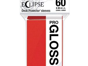 Ultra Pro - Eclipse Gloss Small Sleeves 60 Count (Apple Red) - Protect All Your Gaming Cards