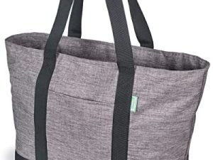 Creative Green Life Tote Bag for Women or Men – Premium Carry-All Tote Bag with Zipper Top – For Work