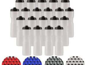 Sports Squeeze Water Bottle with One-Way Valve - Bulk Pack of 24 Water Bottles - Leak Proof - 28 ounces - Made in USA - Perfect for Teams