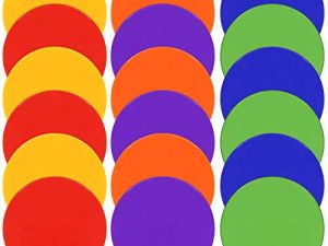 TuXHui Spot Markers 18 Pcs 9 Inch 10 Inch Non Slip Rubber Floor Dots Agility Markers Flat Cones for Soccer Football Basketball Sports Speed Agility Training