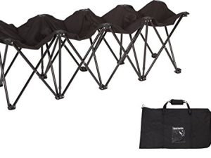 Trademark Innovations Portable Folding Sports Seater Bench - Sideline Collapsible Bench - 4 or 6 Seats