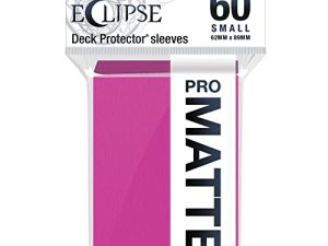 Ultra Pro - Eclipse Matte Small Sleeves 60 Count (Hot Pink) - Protect All Your Gaming Cards