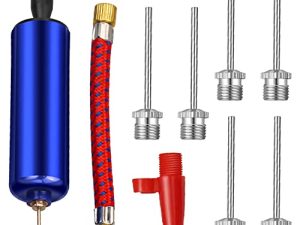 Arbootjin Ball Pump Portable Air Pump Basketball Pump Balloon Pump with 7 Needles