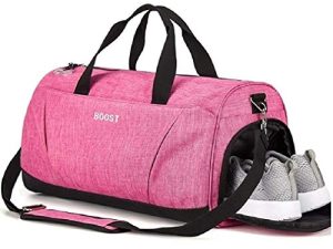 Sports Gym Bag with Wet Pocket & Shoes Compartment for Women & Men