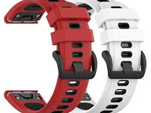 [2 Pack] Watch Band Compatible for Garmin Forerunner 955/955 Solar/945/935/745 Sport Quick Fit Wristband for Garmin Instinct