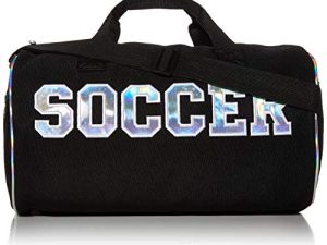 GLOBAL FBA INC Sports Duffel Bag Soccer Gym Bag with Pockets (16" Black)