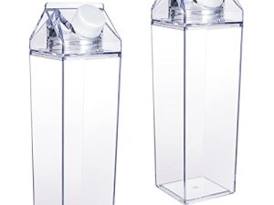 BUBABOX 2 Pack Milk Carton Water Bottle