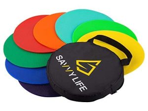 Savvy Life Poly Spot Markers - Set of 16 Multi-Colored Vinyl Spot Indicators for PE