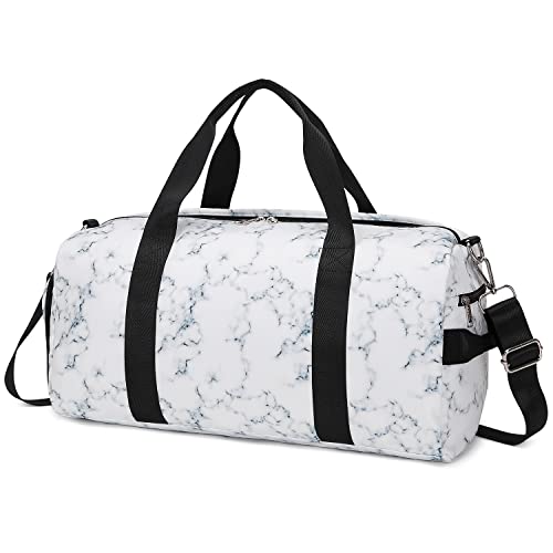 Abshoo Sports Gym Bag for Girls Boys Teen Weekender Carry On Women Men Travel Duffel Bag with Shoe Compartment (Marble Black) Abshoo Sports Gym Bag for Girls Boys Teen Weekender Carry On Women Men Travel Duffel Bag with Shoe Compartment (Marble Black)