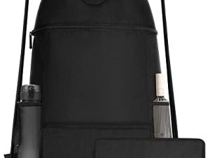 Noozion Drawstring Backpack with Wet Pocket Sport Gym String Bag Sackpack Water Resistant Nylon for Women Men Children