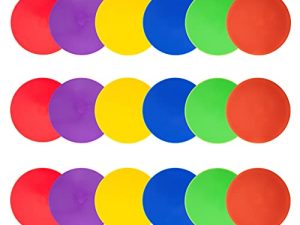 Aryjmz Spot Markers 9 Inch Non Slip Rubber Floor Markers Flat Field Cones Poly Dots for Soccer Basketball Sports Speed Agility Training and Drills