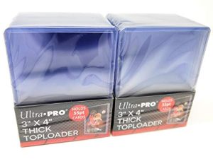2 Ultra Pro 55pt Top Loader Packs 25ct (50 Total Toploaders) 81181-55 Pt for Thick Cards