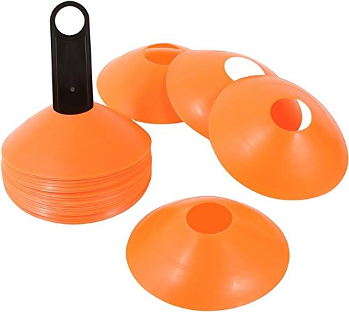 Trademark Innovations Plastic Disc Cone Sports Training Gear with Carrier Trademark Innovations Plastic Disc Cone Sports Training Gear with Carrier