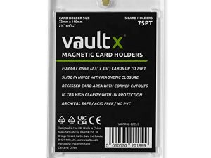 Vault X Magnetic Card Holders - 75pt for Trading Cards & Sports Cards (5 Pack)