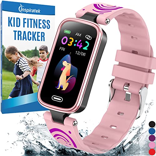Inspiratek Kids Fitness Tracker for Age 5-16,2022 Upgraded Tracker Kids Watch,Waterproof Watch for Kids with Pedometer,Sleep Monitor & Calorie Counter,Fitness Watch for Kids Girls Boys Teen (Pink) Inspiratek Kids Fitness Tracker for Age 5-16,2022 Upgraded Tracker Kids Watch,Waterproof Watch for Kids with Pedometer,Sleep Monitor & Calorie Counter,Fitness Watch for Kids Girls Boys Teen (Pink)