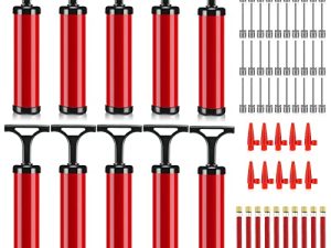 10 Pieces Air Pump for Inflatable Ball Pump Soccer Pump with Needle Portable Hand Pump Inflator Kit with Needle