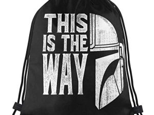 Aizawa Mandolori-an This is The Way Drawstring Bag Sport Gym Backpack Storage Goodie Cinch Bag