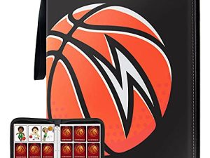 PACKAPRO 900 Pockets Basketball Card Binder for Trading Cards with 50 Sleeves Included Carring Case with Basketball Card Sleeves Album Card Holder Protectors for Panini Star Card World Cup Cards