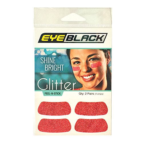 EyeBlack Red Softball Glitter Eye Black Strips EyeBlack Red Softball Glitter Eye Black Strips