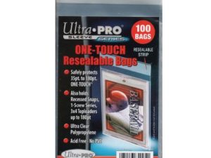 Ultra Pro Pack of 100 One Touch Resealable Poly Bags Sleeves for Card Holder