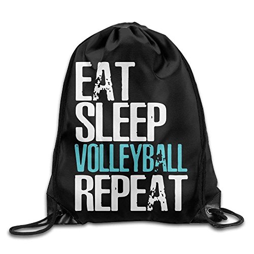 Eat Sleep Volleyball Repeat Drawstring Pack Beam Mouth Yoga Sackpack Shoulder Bags For Men/Women Eat Sleep Volleyball Repeat Drawstring Pack Beam Mouth Yoga Sackpack Shoulder Bags For Men/Women