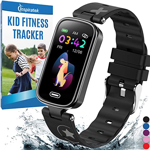Inspiratek Kids Fitness Tracker for Age 5-16,2022 Upgraded Tracker Kids Watch,Waterproof Watch for Kids with Pedometer,Sleep Monitor & Calorie Counter,Fitness Watch for Kids Girls Boys Teen (Black) Inspiratek Kids Fitness Tracker for Age 5-16,2022 Upgraded Tracker Kids Watch,Waterproof Watch for Kids with Pedometer,Sleep Monitor & Calorie Counter,Fitness Watch for Kids Girls Boys Teen (Black)