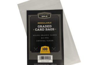 (1pk of 100) Cardboard Gold CBG Graded Card Pro Sleeves Next Generation Archival Protection PRO Sleeves Keeps Graded Sports and Gaming Cards Ultra Protected