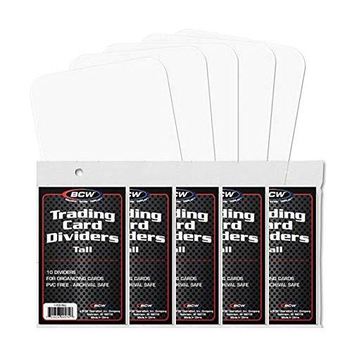 BCW Tall Trading Card Dividers - 50 ct BCW Tall Trading Card Dividers - 50 ct