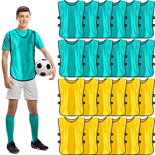 Geyoga 24 Pcs Kids Scrimmage Vest Soccer Pinnies Training Pennies Football Jerseys Youth Team Practice Vests Sports Bibs Geyoga 24 Pcs Kids Scrimmage Vest Soccer Pinnies Training Pennies Football Jerseys Youth Team Practice Vests Sports Bibs