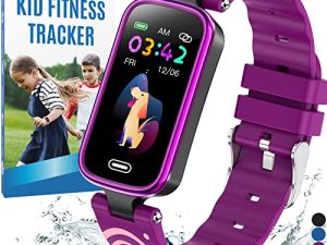 Inspiratek Kids Fitness Tracker for Age 5-16，2022 Upgraded Tracker Kids Watch，Waterproof Watch for Kids with Pedometer，Sleep Monitor & Calorie Counter，Fitness Watch for Kids Girls Boys Teen (Purple)