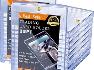 40 Pieces Thick Magnetic Card Sleeve Card Holder 35pt Hard Plastic Protector Standard Thickness Trading Cards Sleeves for Collectible Trading Cards