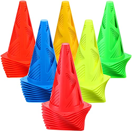 60 Pieces Plastic Agility Cones 60 Pieces Plastic Agility Cones