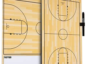 Elite Clipboards Dry Erase Basketball Coaches Clipboard | Double-Sided Basketball Marker Board