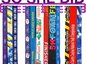 Miayork Upgrade Medal Holder Display Hanger Rack Medals-Medal Holder Wall Mount Easy to Install Race Runner Medal Frame